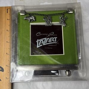 Charming Pictures Green Photo Frame with Animal Charms